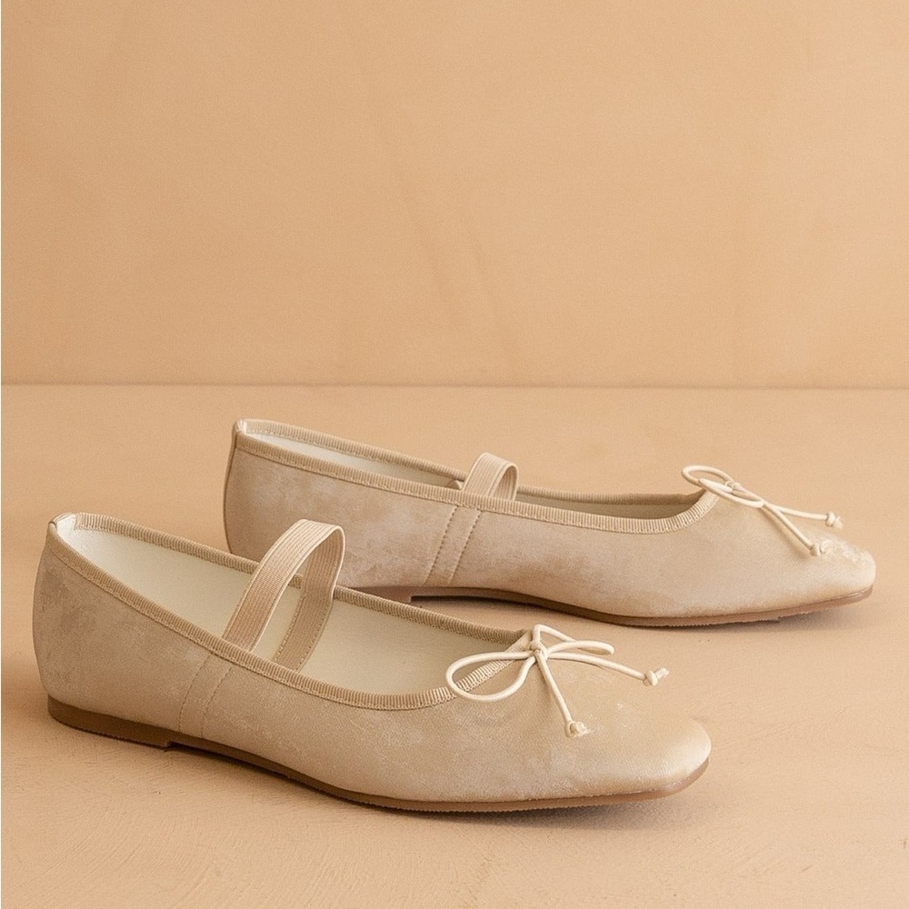 Suede Square Toe Ballet Flats - Oasis Society